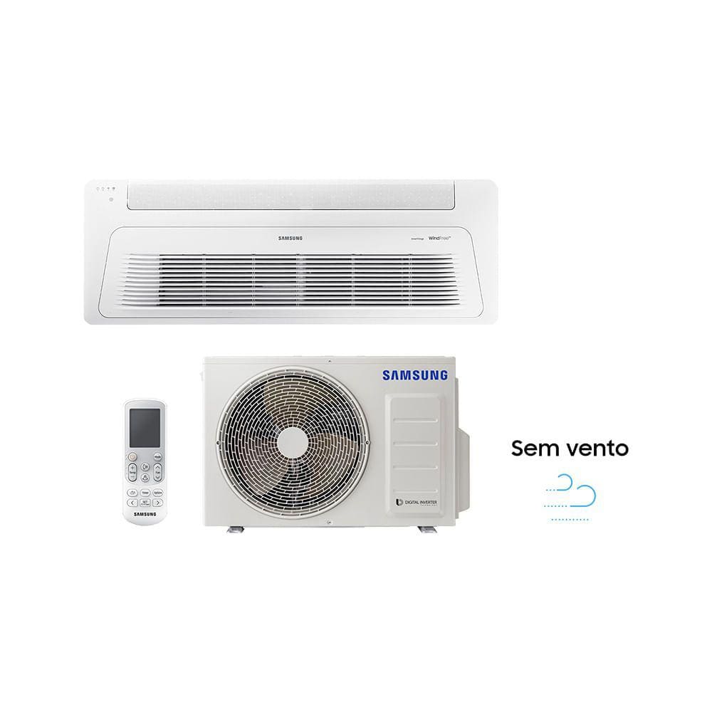 Ar Condicionado Inverter Cassete 1 via WindFree com WiFi 17.000 BTUs Quente/Frio 220V