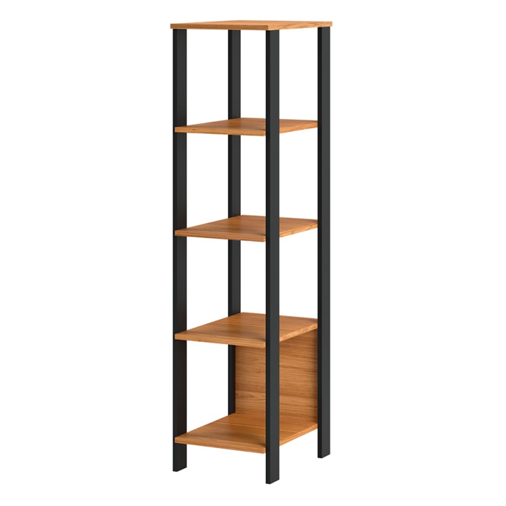 Estante para Livros 5 Prateleiras Industrial Freijó/Preto - Dalla Costa