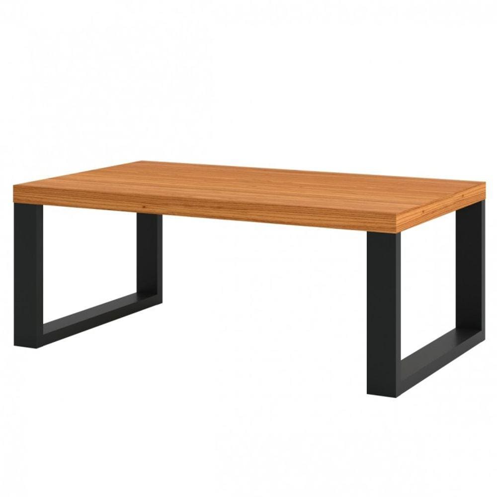 Mesa de Centro Retangular 89,5 X 53cm Industrial Freijó/Preto - Dalla Costa