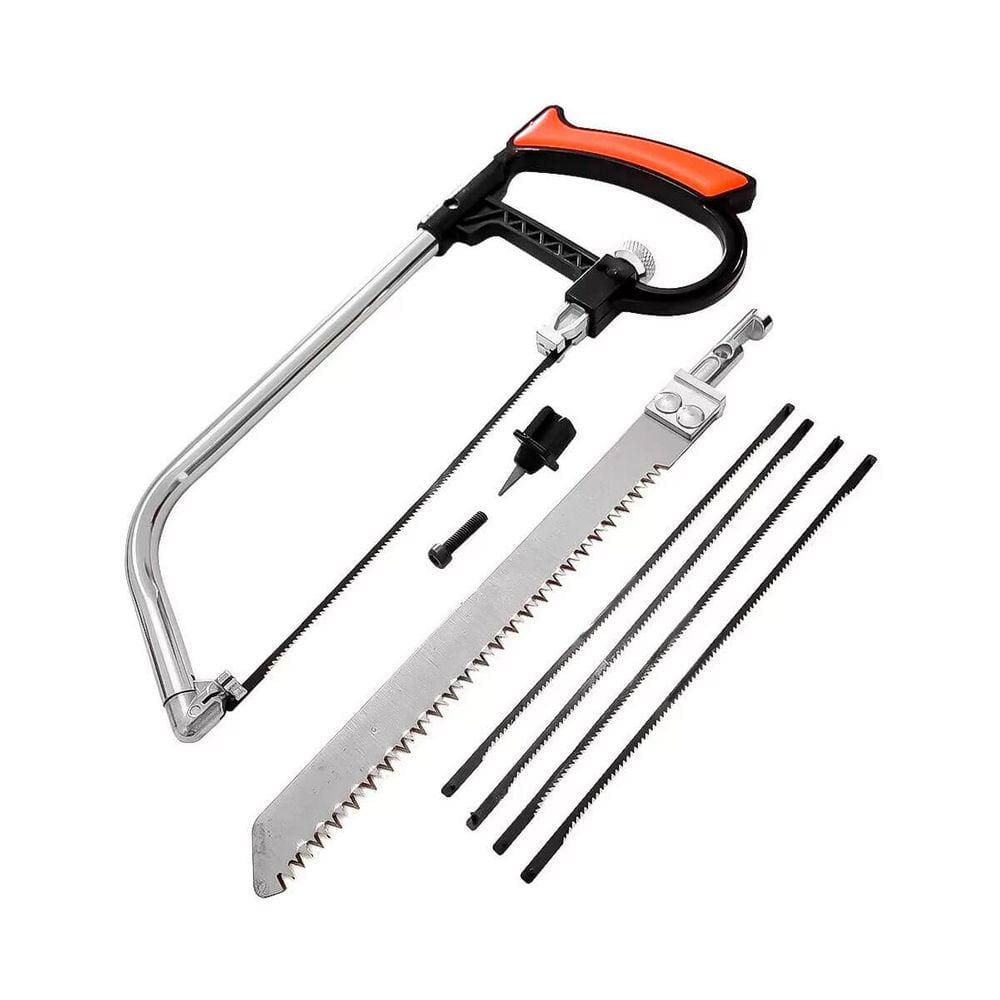 Mini Serrote Kit Arco com 7 Serras Ajustavel Resistente Aço Inox