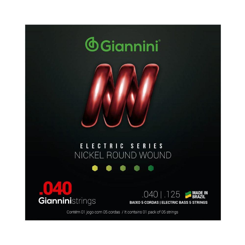 Encordoamento Baixo Giannini 0.40 GEEBRL5 - 5 Cordas