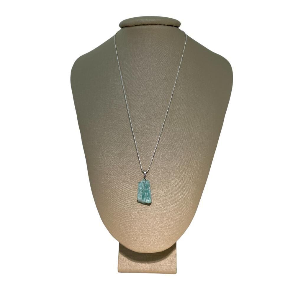 Colar Diamantado Prata 925 Amazonita Bruta - Ponte Vecchio