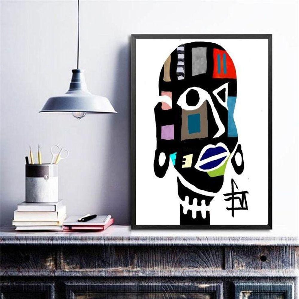 Quadro Decorativo Mulher Africana Abstrato 24X18Cm - Vidro
