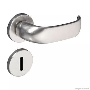 Fechadura Contemporânea Cromo Acetinado Interna Cromado