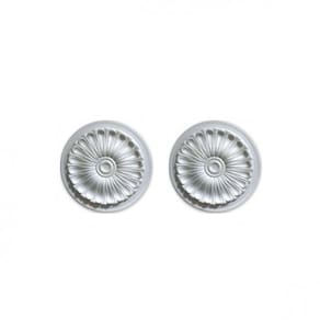Conjunto 2 Rosetas Decorativas de Poliestireno R18 HomEstar Branco
