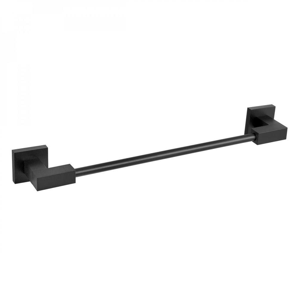 Porta Toalha Linear Médio Quadra Meber Metais Preto