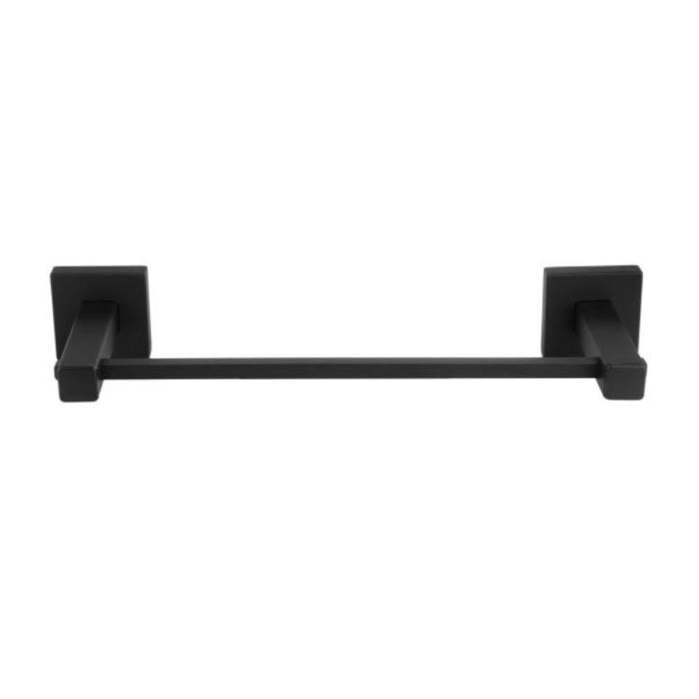Porta Toalha de Rosto 24cm Inox Square SQ12540 Ducon Metais Preto Fosco