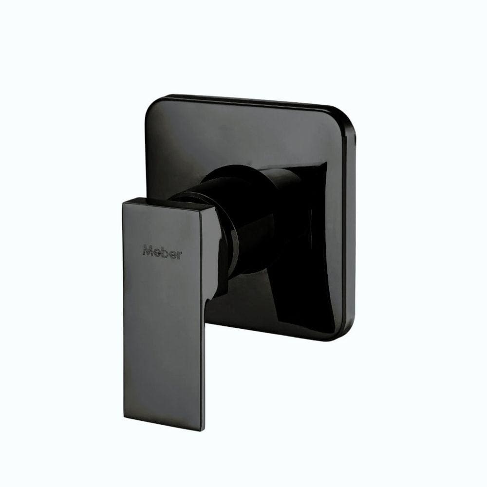 Acabamento Para Monocomando de Chuveiro 2997 Axiom Slim Meber Metais Preto Matte
