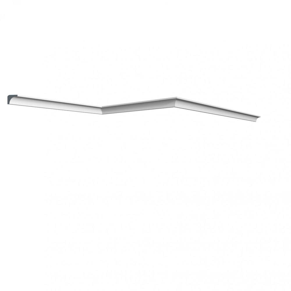 Rodateto de Poliestireno 1,5cm x 15mm x 2,00m Metro Linear A3 HomEstar - caixa com 6 m - Branco