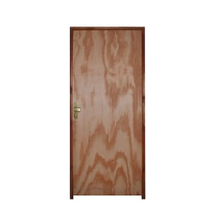 Kit Porta de Madeira 210x80cm Batente 14cm Fechadura Golf Rodam Mescla