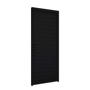 Porta de Alumínio de Giro Lambri com Maçaneta 215x85cm Riobras Preto