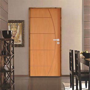 Kit Porta de Madeira 210x82cm Batente 11cm Fechadura Rolete Belissima 6 Rodam Imbuia