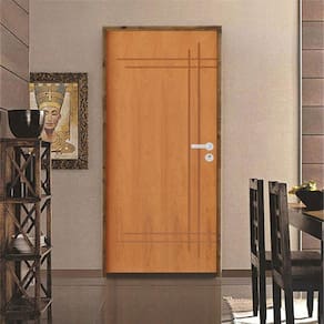 Kit Porta de Madeira 210x82cm Batente 9cm Fechadura Stilo Belissima 9 Rodam Imbuia