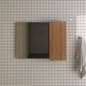Espelheira para Banheiro 80cm Tecno Mobili Amendoa