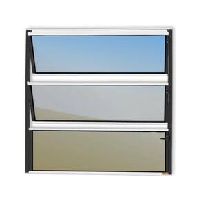 Janela de Alumínio Basculante 60x60cm Vidro Espelhado Master Brimak Mix Preto