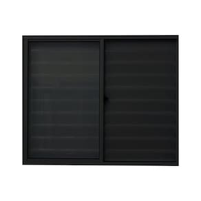 Janela de Alumínio Veneziana 100x150cm 3 Folhas Fortline Atlântica Preto