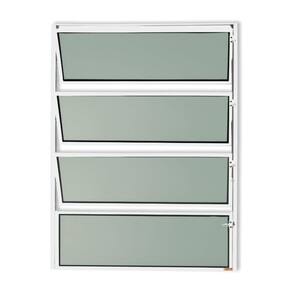 Janela de Alumínio Basculante 80x60cm Vidro Mini Boreal Master Brimak Branco