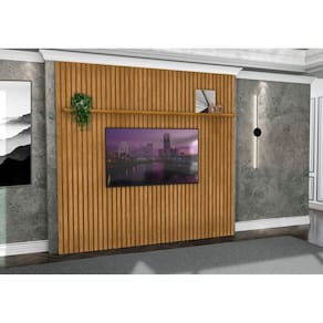 Painel Ripado para Tv até 89 Polegadas 231 Cm Absolut Marrom