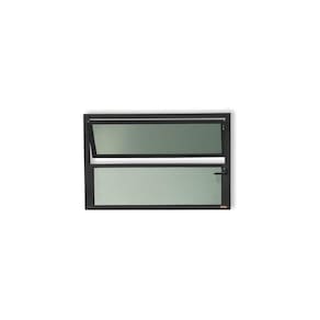 Janela de Alumínio Basculante 40x40cm Vidro Mini Boreal Plus Brimak Preto