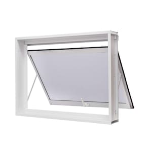 Janela de Aço Maxim-Ar 60x80cm Vidro Boreal Qualitysol Ramassol Branco