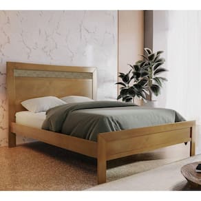Cama Casal Queen 168,5cm com Ratam Império Josandro Amêndoa Mel