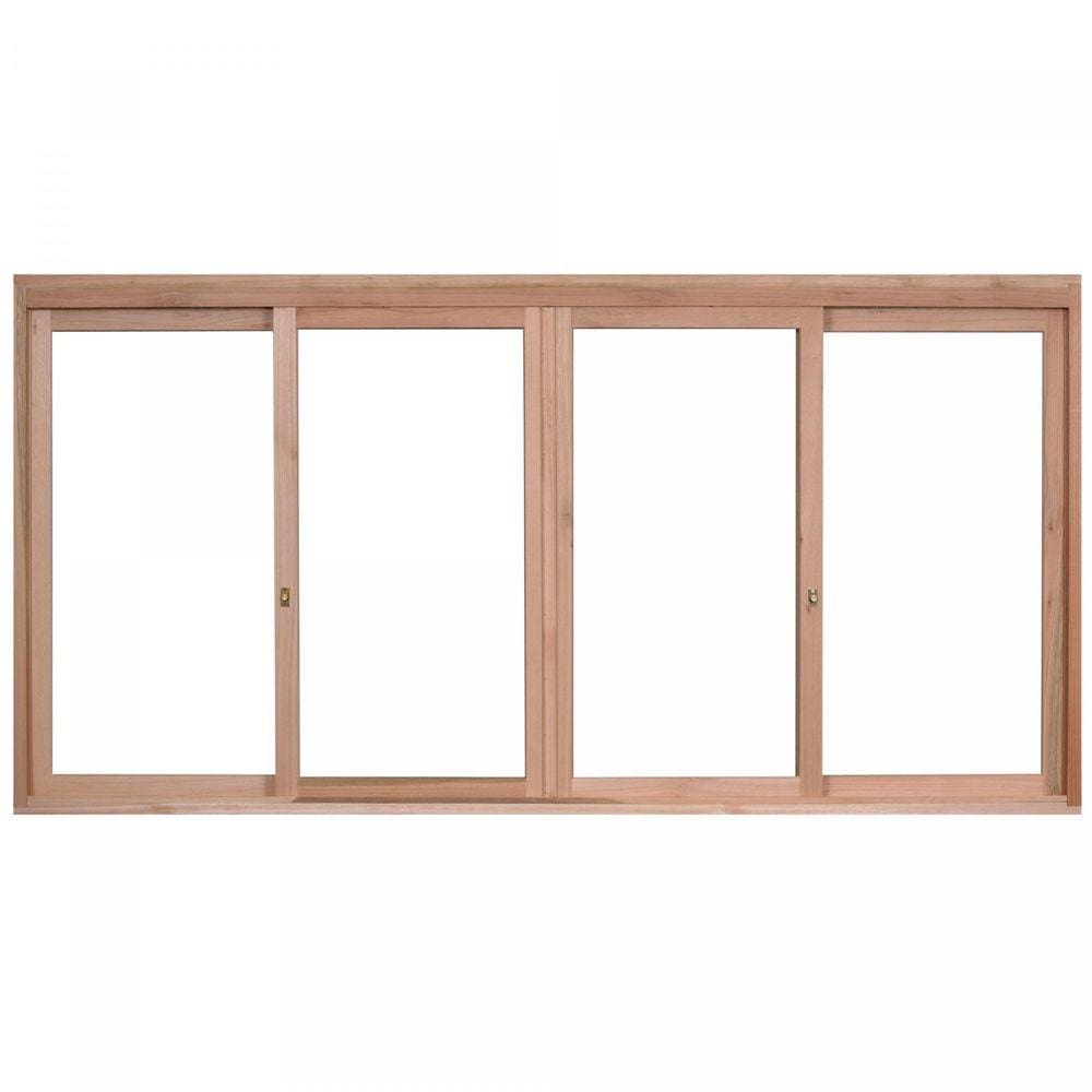 Janela de Madeira de Correr 100x200cm Com Caixilho 9,4cm EWK 384 Rondosul Marroml