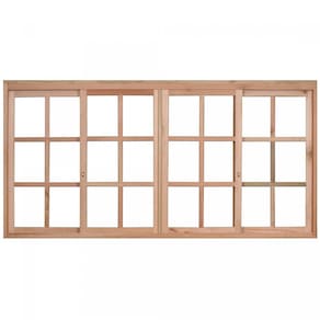 Janela de Madeira de Correr 120x240cm Com Caixilho 9,4cm EWK 394 Rondosul Marroml