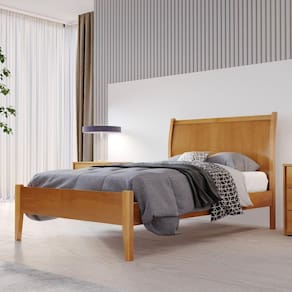 Cama Solteiro 90cm Classic Josandro Móveis Amêndoa/Mel