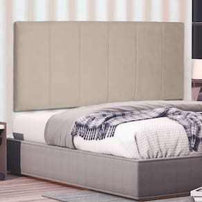Cabeceira Suspensa King 195cm Suede Ravenna Spezzia Bege
