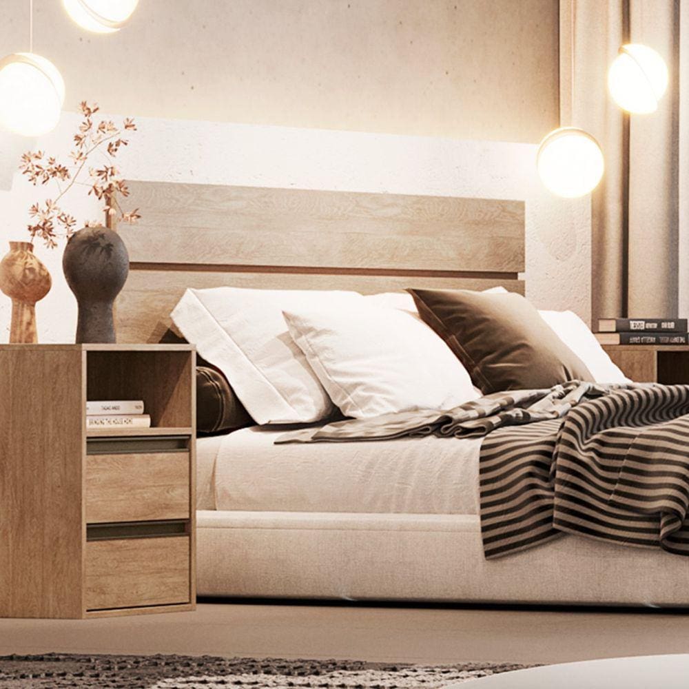 Cabeceira Cama de Solteiro Belmax Carvalho