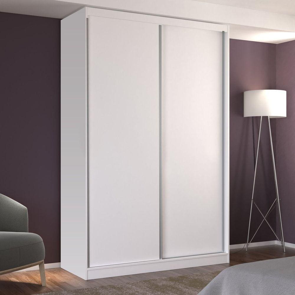 Guarda Roupa Solteiro 2 Portas de Correr Foscarini Branco