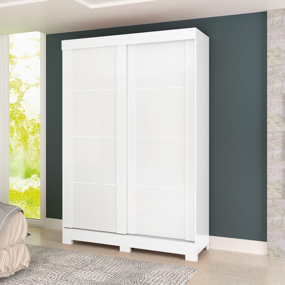 Guarda Roupa 2 Portas 2 Gavetas Turim Atualle Móveis Branco