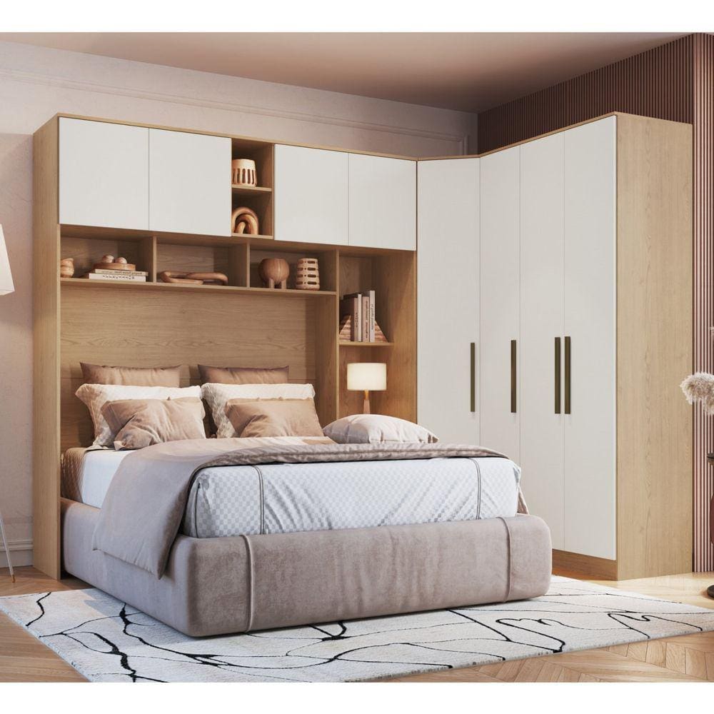 Canto Obliquo 1 Porta Wood Móveis Castro Angelin/Blanc