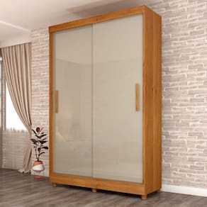 Guarda Roupa 2 Portas Bulgaria Espresso Móveis Cinamomo/Off White