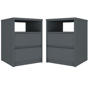 Conjunto com 2 Mesas de Cabeceira Mdf Gales Grafitto