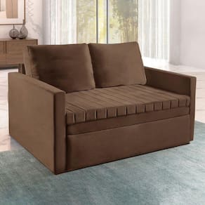 Sofá Cama Retrátil 2 Lugares D33 Star Paropas by Ecosono Marrom