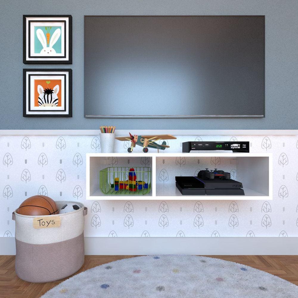 Nicho para Quarto Infantil 80cm Branco