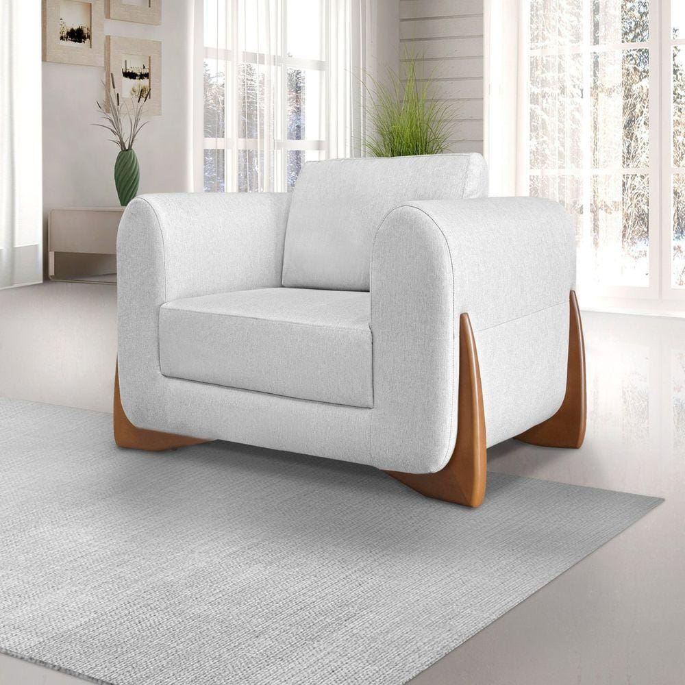 Poltrona Djon Linho Spezzia Decor Grigio