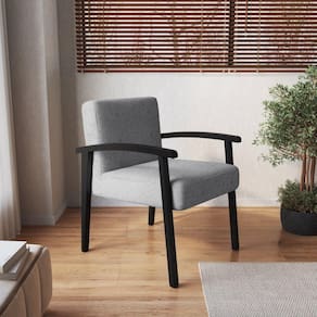 Poltrona Decorativa em Algodão Doha Yescasa Cinza