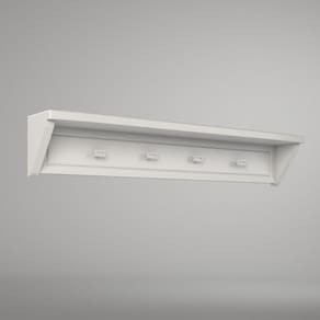 Prateleira Infantil com 4 Cabideiros 100cm Tudor Timber Branco