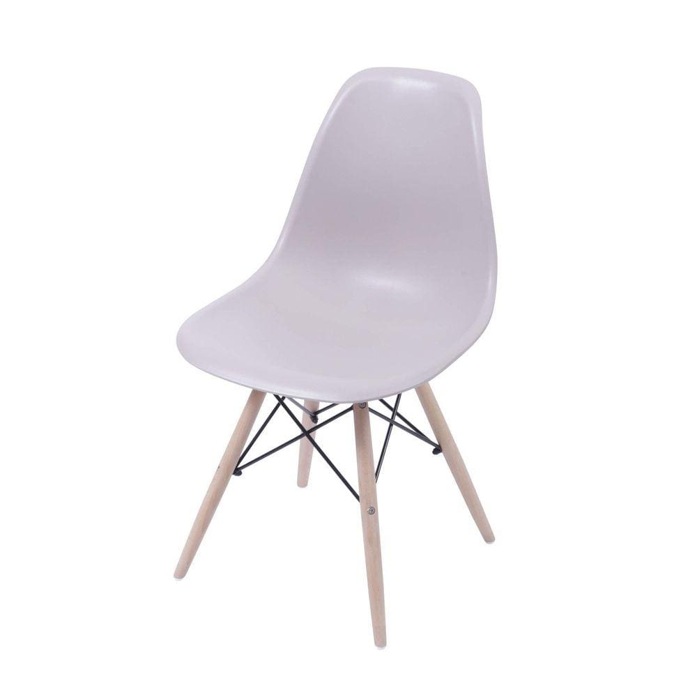Cadeira Eames Base de Madeira Or Design Cinza