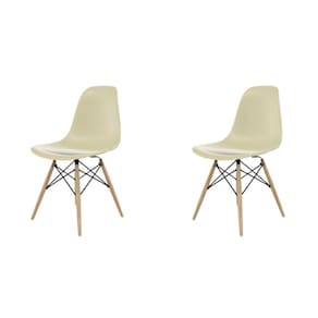 Kit 2 Cadeiras para Sala de Jantar Eames PP Dsw-m Cinza