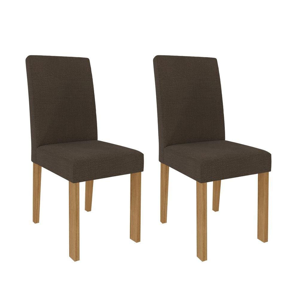 Jogo 2 Cadeiras Maia Cimol Marrom/Mascavo