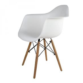 Cadeira Eames com Braço Polipropileno ARM DSW Branca