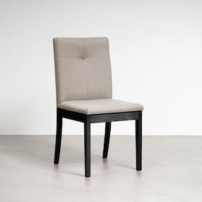 Cadeira Estofada Tiê Maxx CabeCasa MadeiraMadeira Preto/Bege Claro