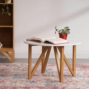 Mesa de Centro Nina CabeCasa MadeiraMadeira Amêndoa/Branco