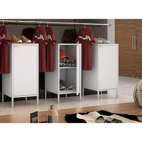 Balcão Alto Multiuso 1 Porta Smart Itatiaia Branco Matte