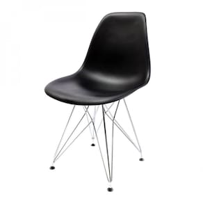 Cadeira para Sala de Jantar Eames Eiffel Preto/Cinza