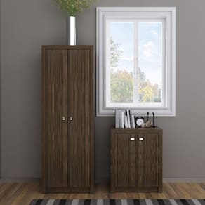 Conjunto Home Office 2 Peças Armário 2 Portas ME4105 com Balcão 2 Portas ME4103 Espresso Móveis Nogal