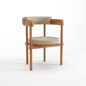Cadeira para Sala de Jantar Cavalet Champagne/ Bege 44B